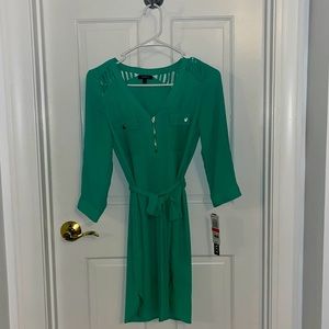 XS Green 3/4 sleeve Dress